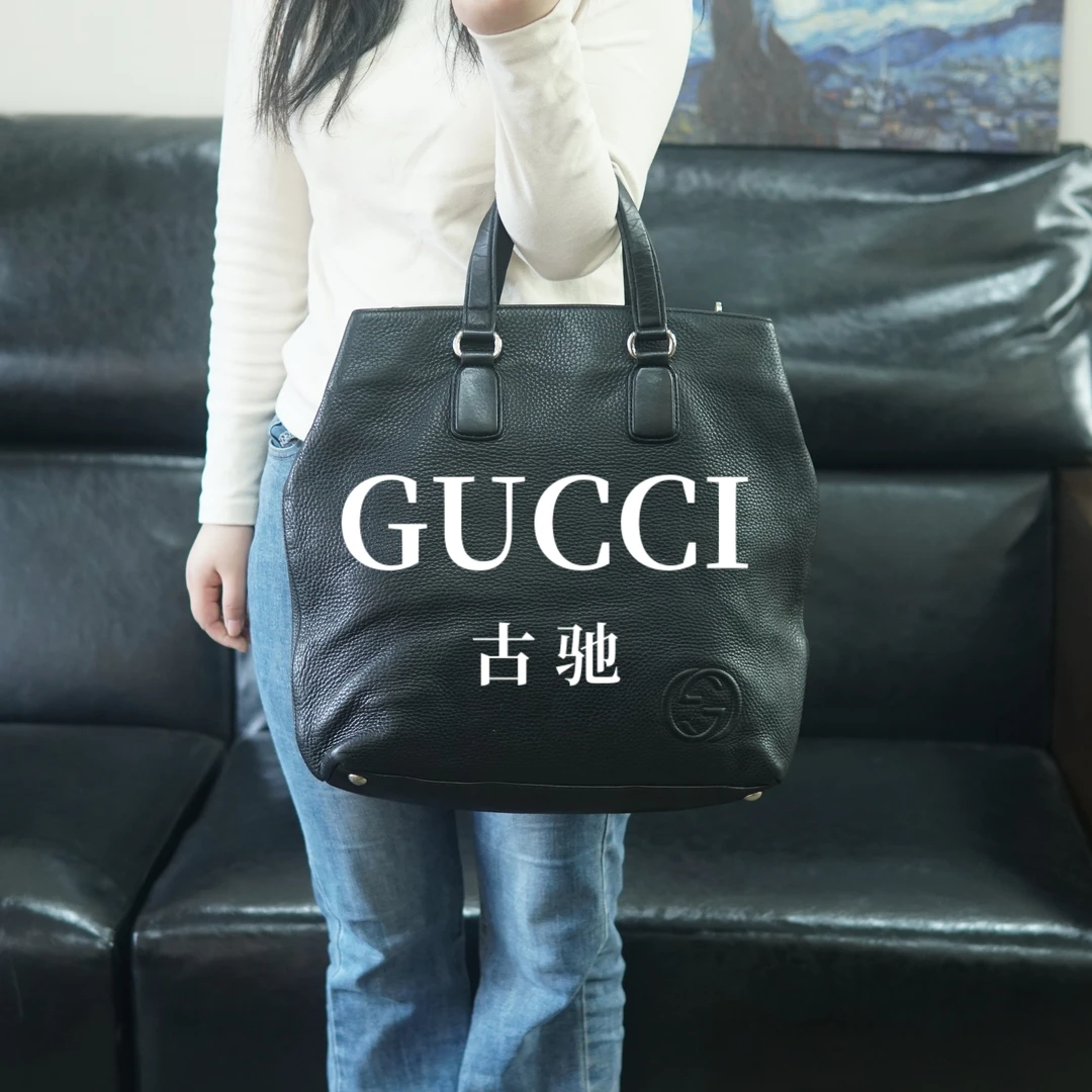 95新 GUCCI/古驰 黑色斜挎包/WJ09624013/4013