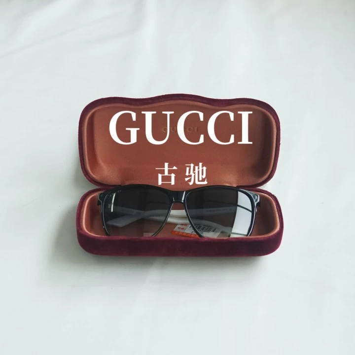 95新 GUCCI/古驰 黑框渐变眼镜/F4MM10423202/3202