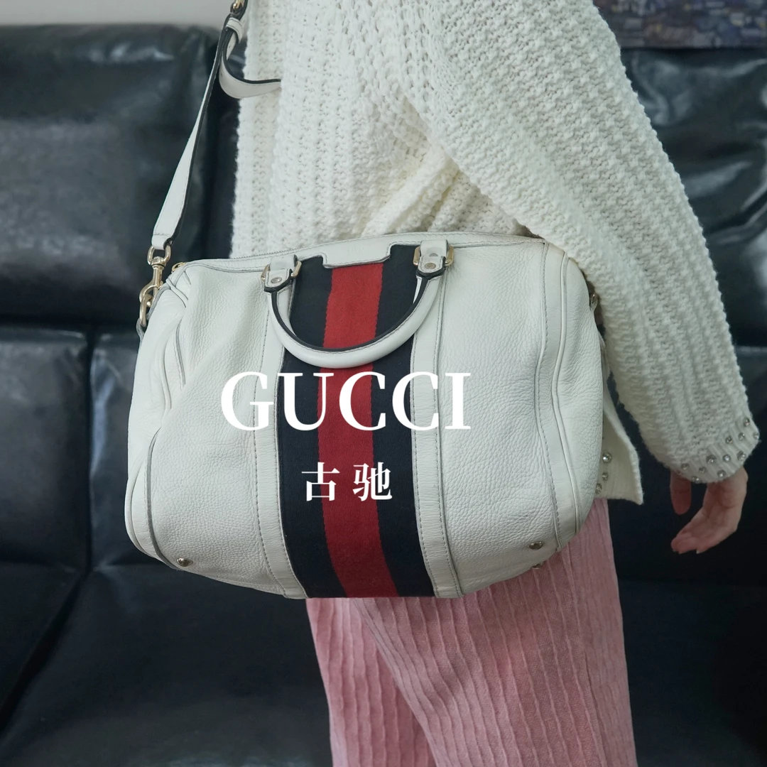 95新 GUCCI/古驰 白色枕头包/BB10517002/7002