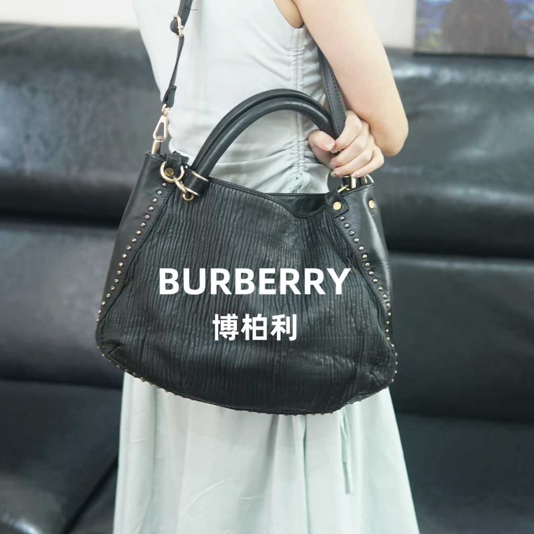 95新 BURBERRY/博柏利 黑金单肩包/ZZ09414008/4008