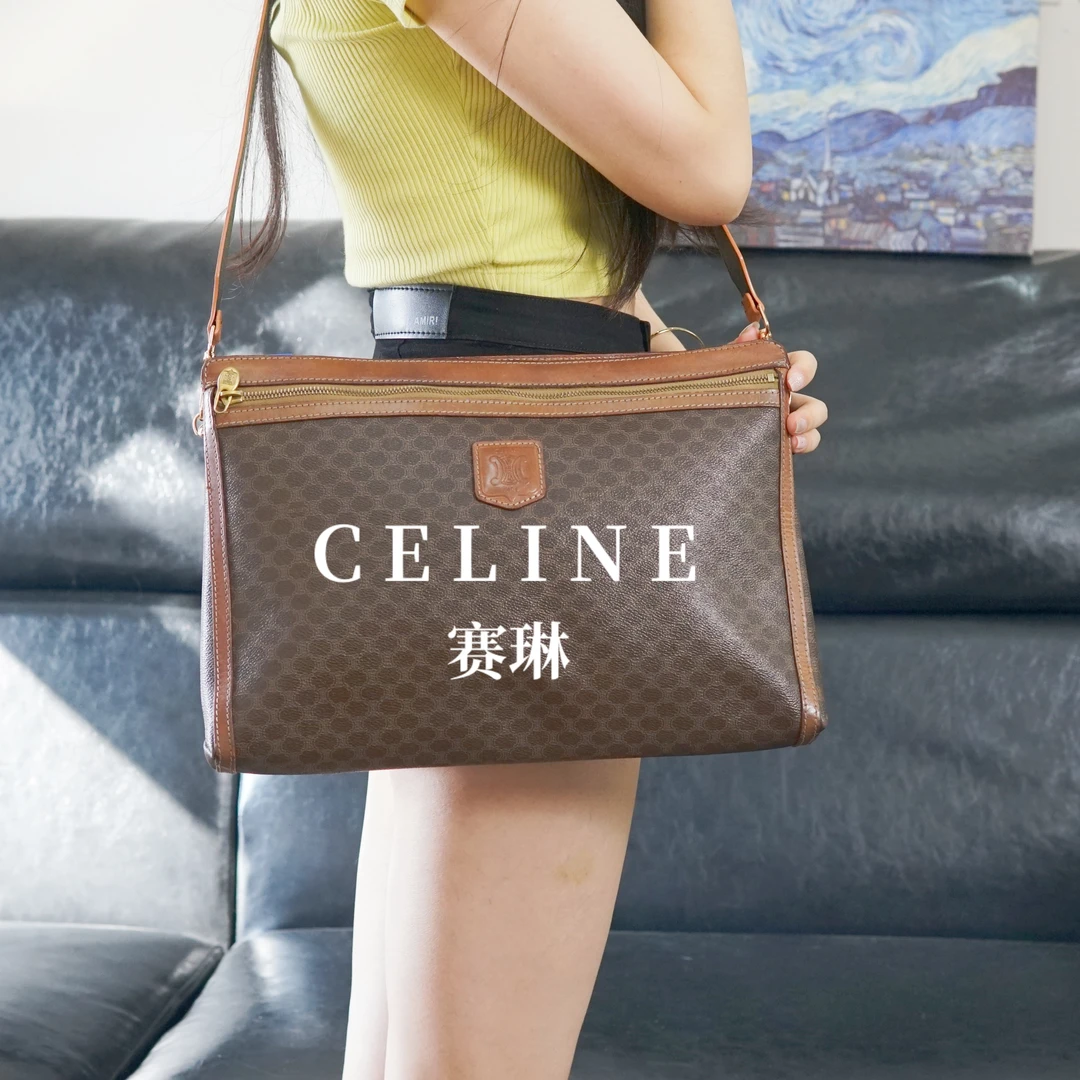 95新 Celine/思琳 老花斜挎包/MX09609065/9065