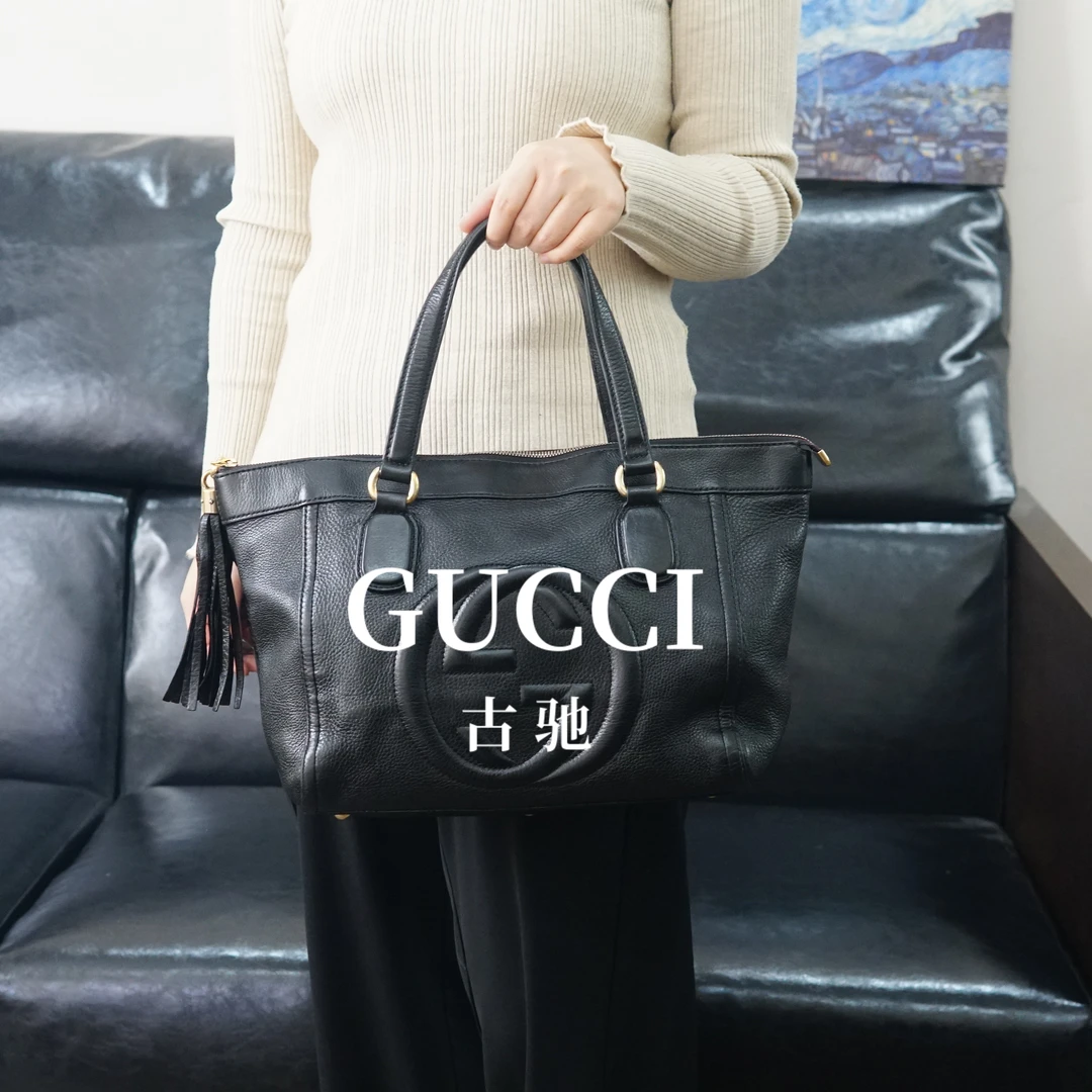 95新 GUCCI/古驰 黑色单肩包/YH11818005/8005