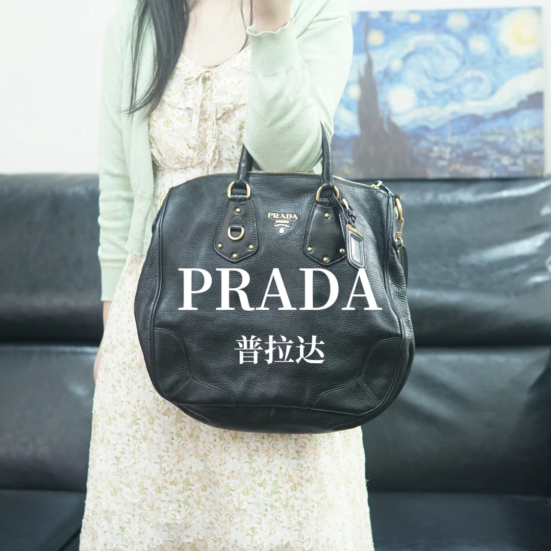 95新 Prada/普拉达 黑金单肩包/FYSP09304018/4018