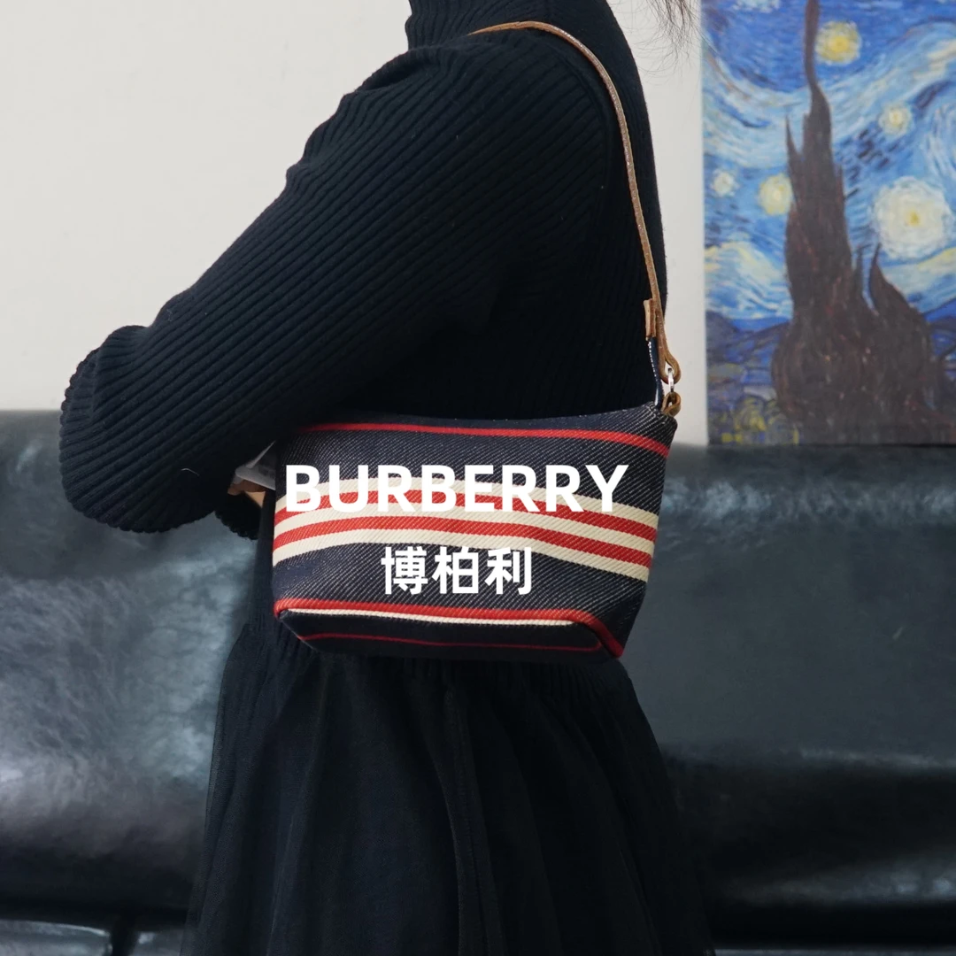 95新 BURBERRY/博柏利 巴宝莉/格纹单肩包/WJ12208062/8062