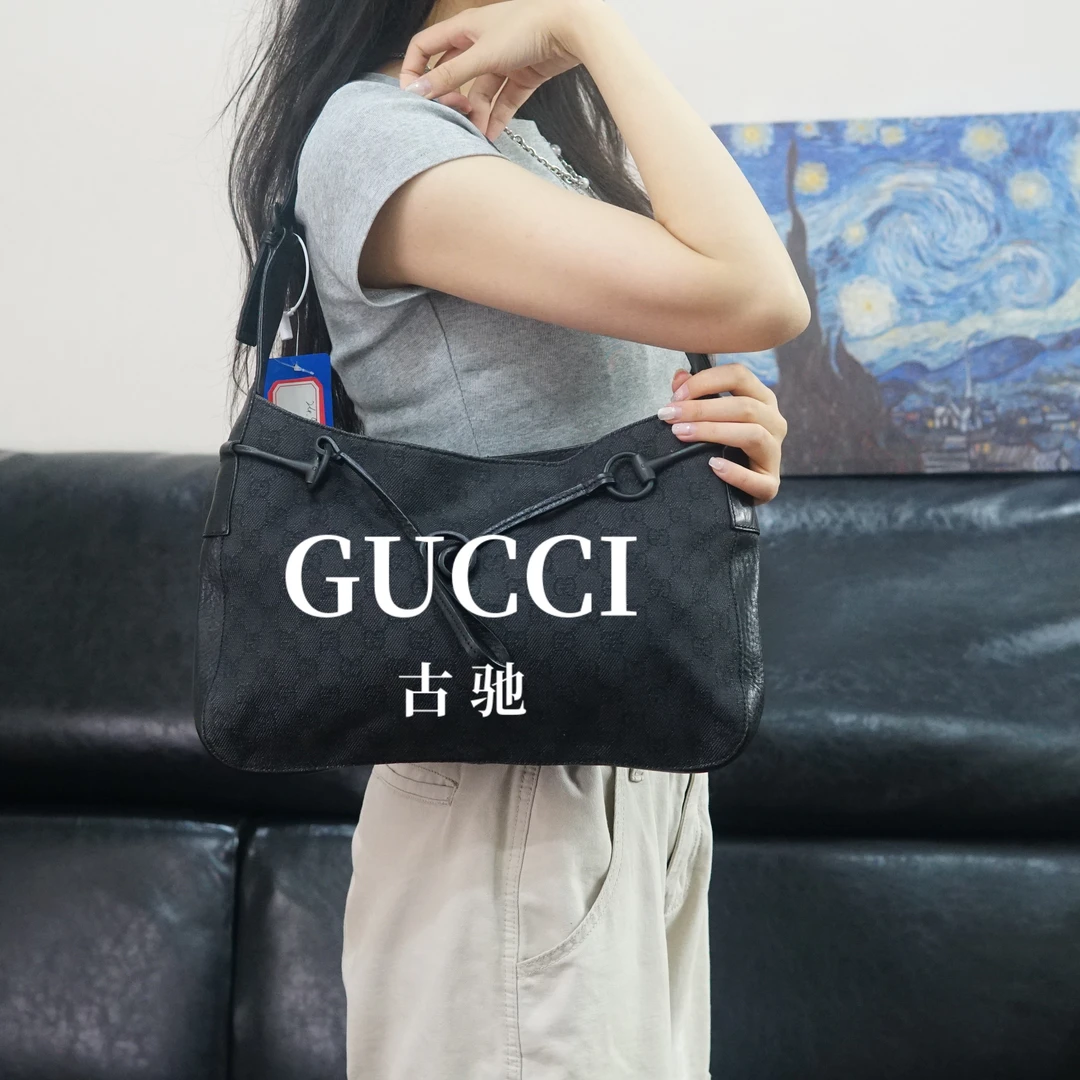 95新 GUCCI/古驰 黑色单肩包/BB09623003/3003