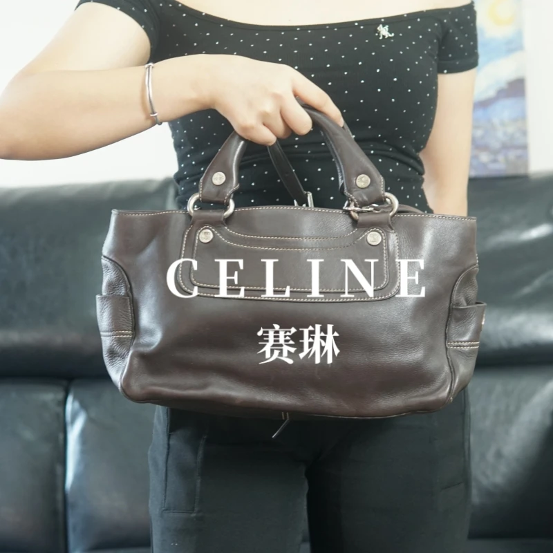 95新 Celine/思琳 棕色单肩包/BB09616007/6007