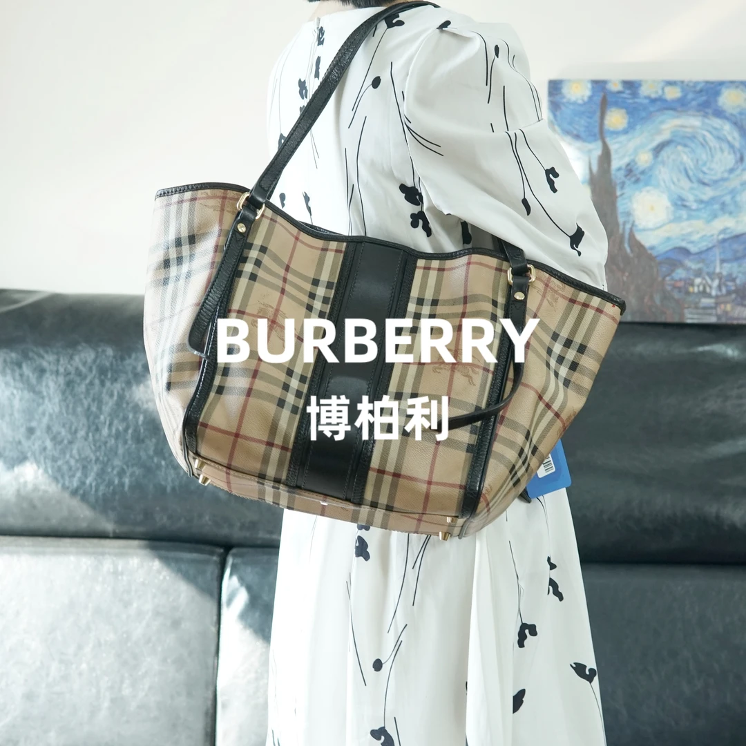 95新 BURBERRY/博柏利 格纹单肩包/HX07625021/5021