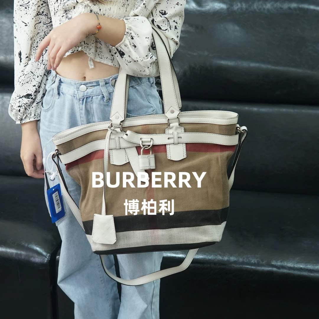 95新 BURBERRY/博柏利 巴宝莉/格纹斜挎包/FYCH09526027/6027