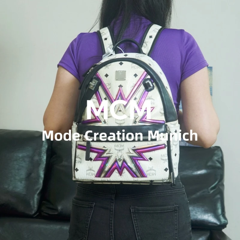 95新 MCM 白色双肩包/FYSP09504059/4059