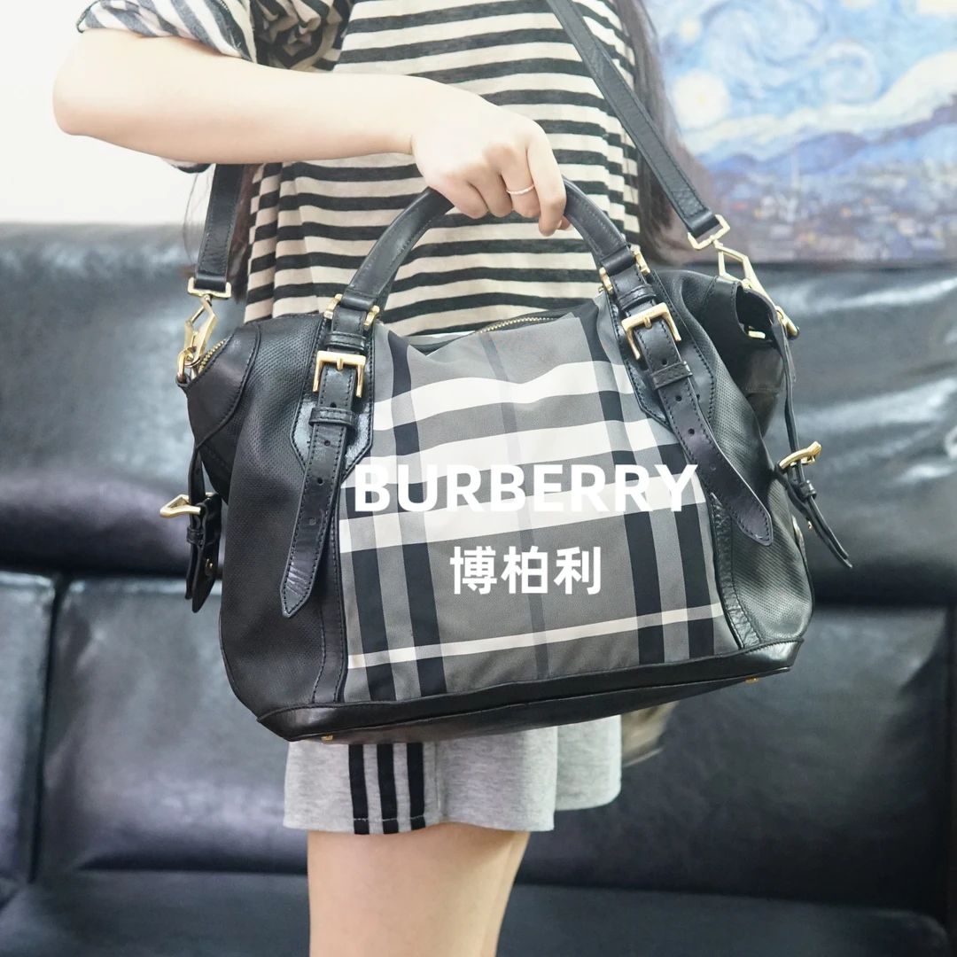 95新 BURBERRY/博柏利 格纹单肩包/ZS08326009/6009