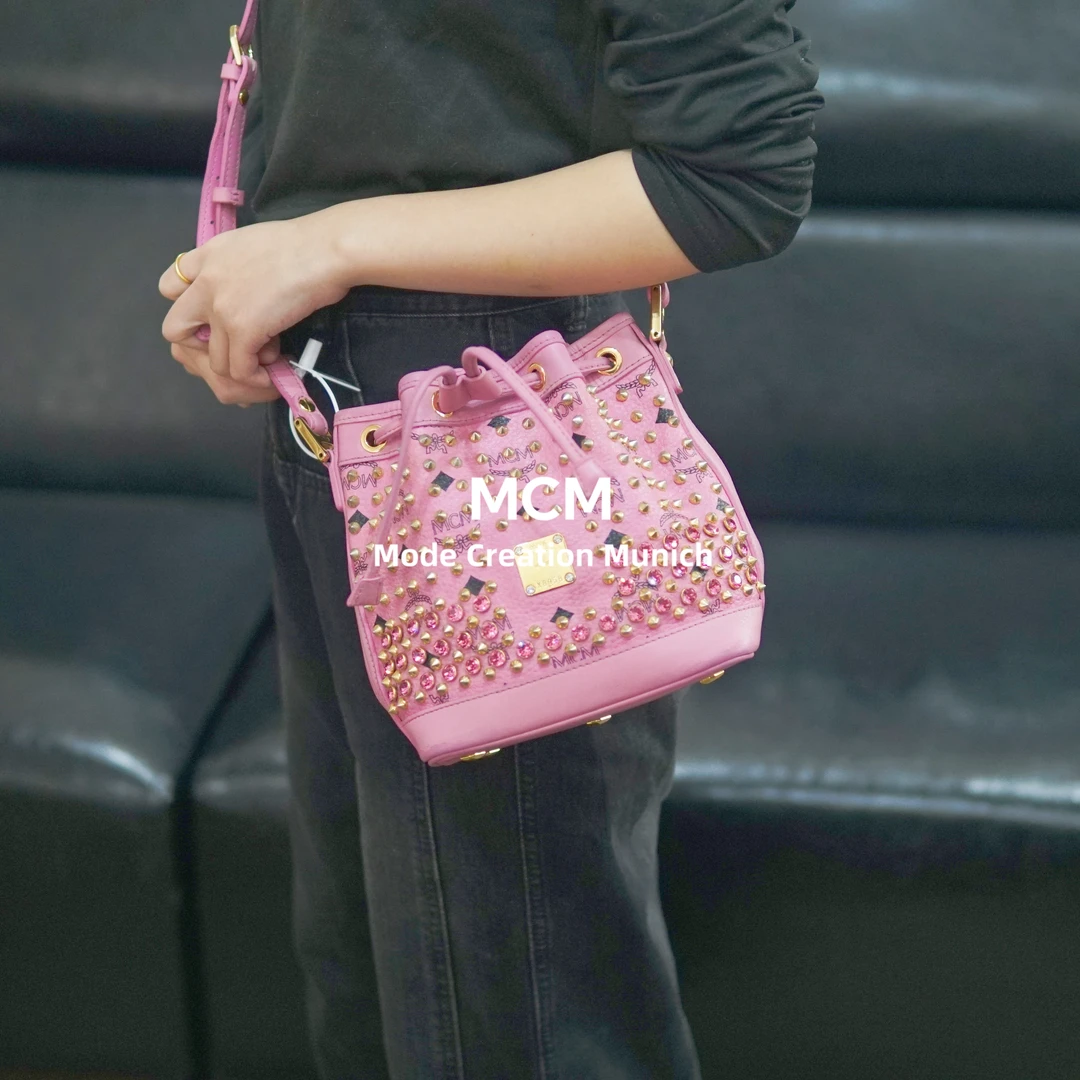 95新 MCM 抽绳水桶包/WW09526033/09