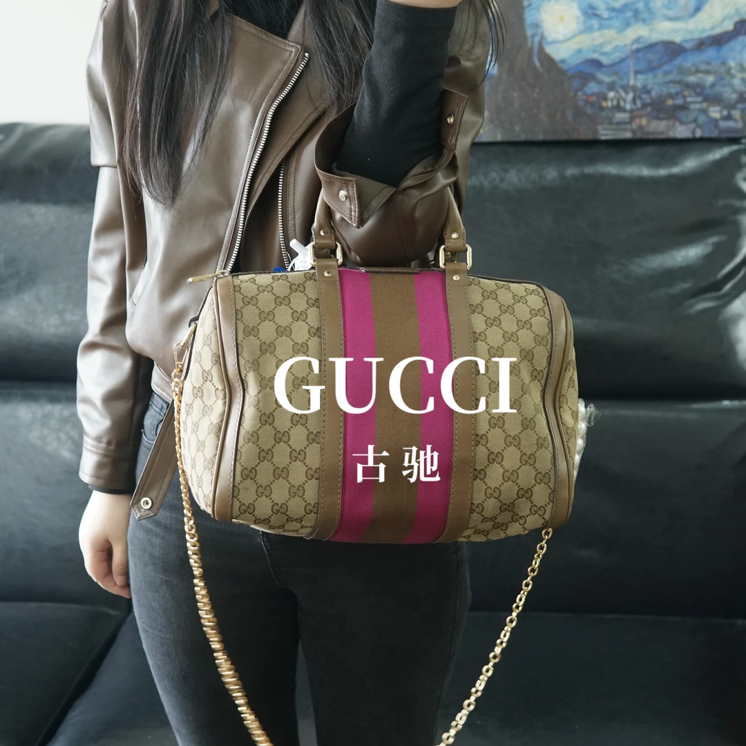 95新 GUCCI/古驰 老花枕头包/FYYZ09721098/1098