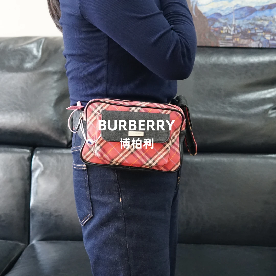 95新 BURBERRY/博柏利 格纹腰包/BS10627856/7856优