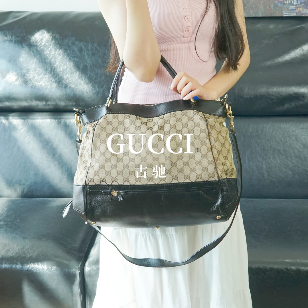 95新 GUCCI/古驰 老花托特包/EE07427524/7524