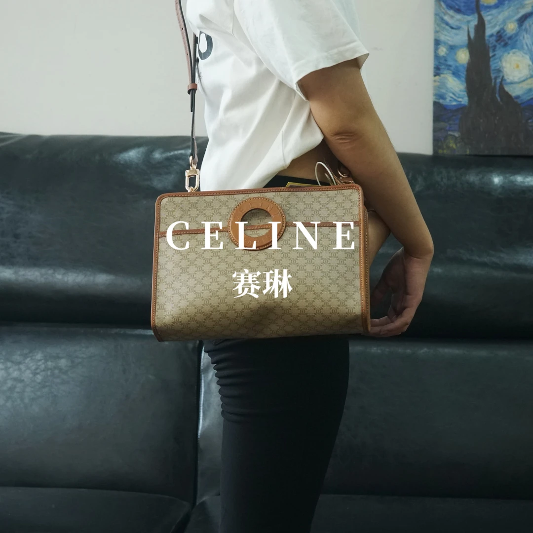 95新 Celine/思琳 老花斜挎包/JJ10528496/8496