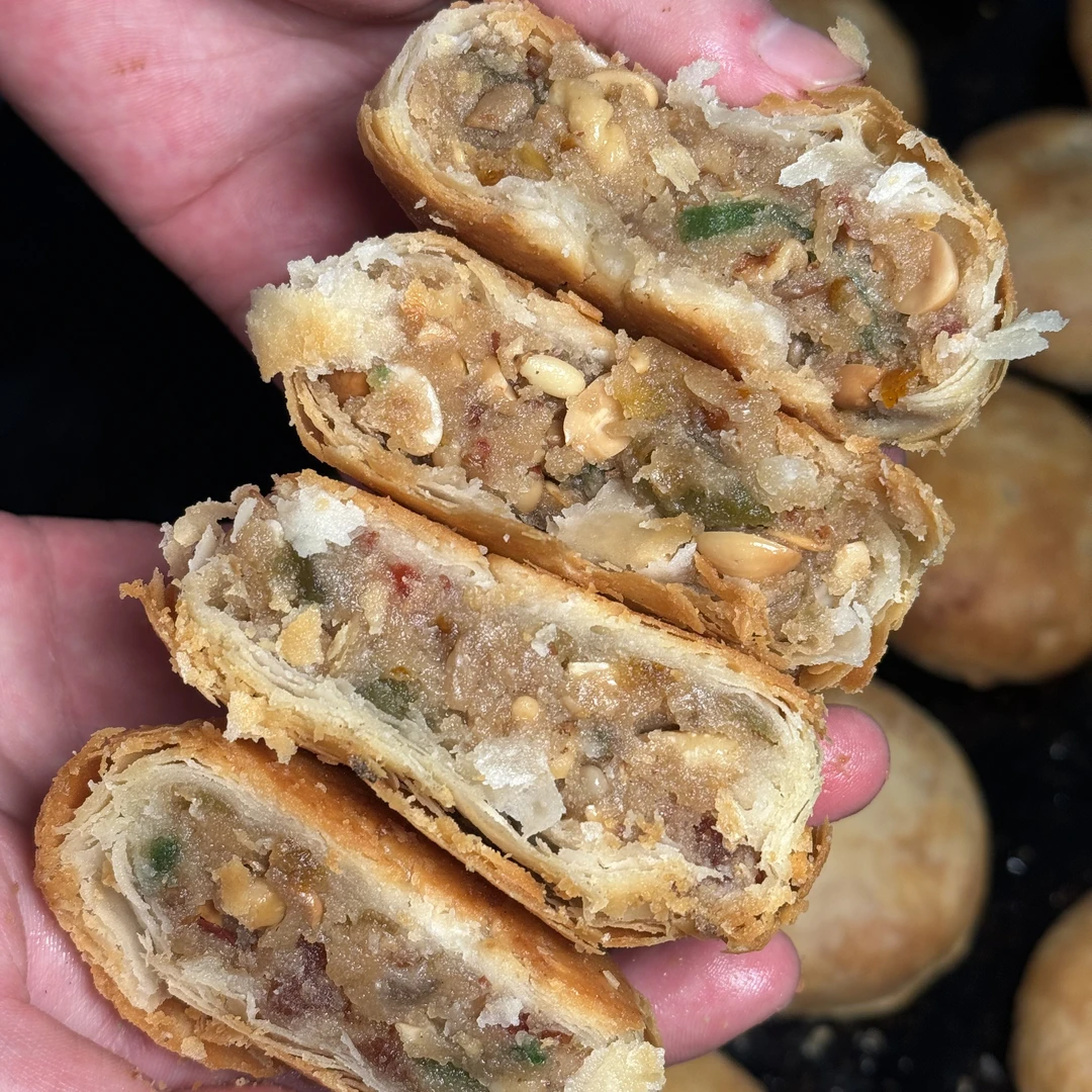 千之寿手工苏式伍仁、豆沙、椒盐口味月饼中秋节