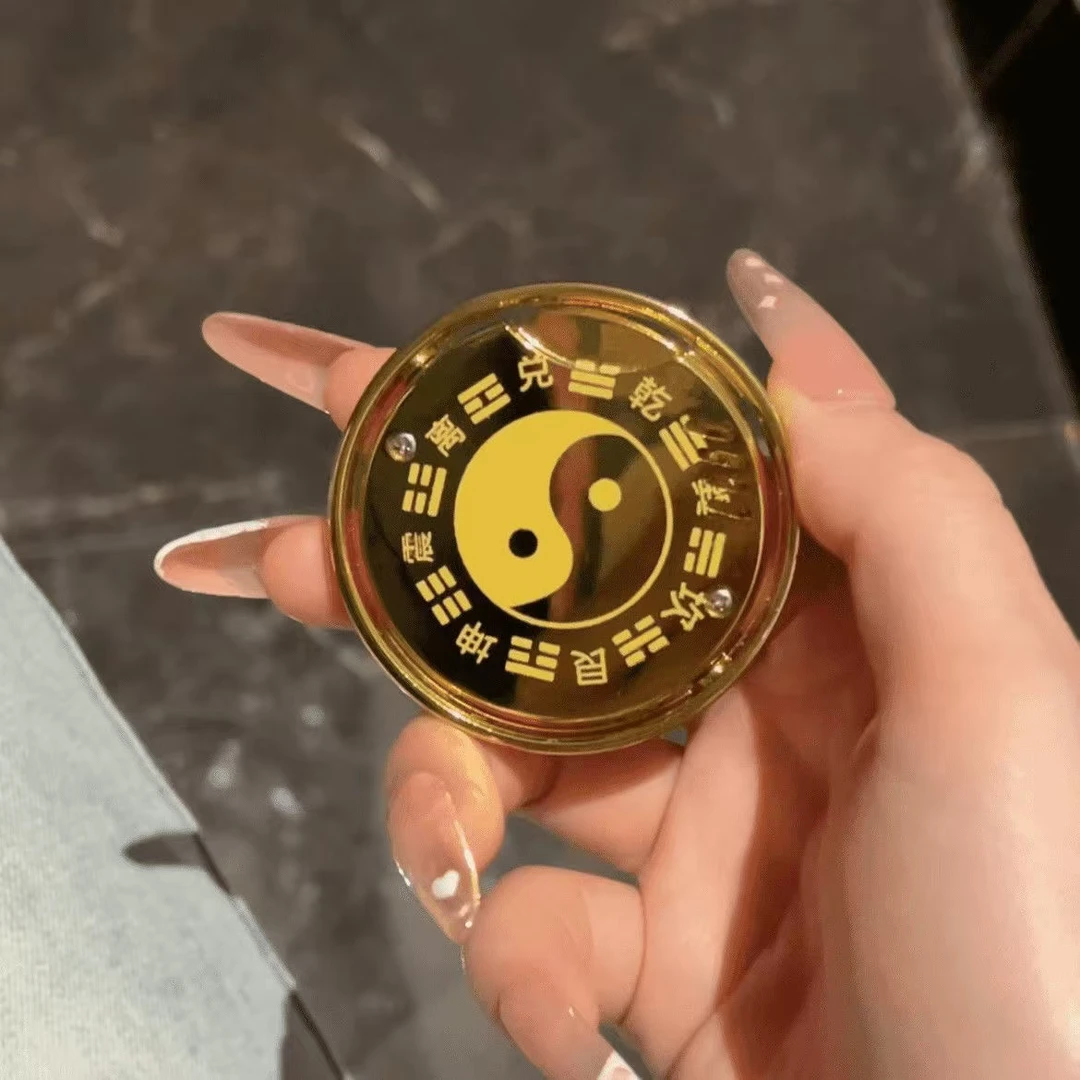 创意个性爆款转‘八卦’大金币旋转打火机