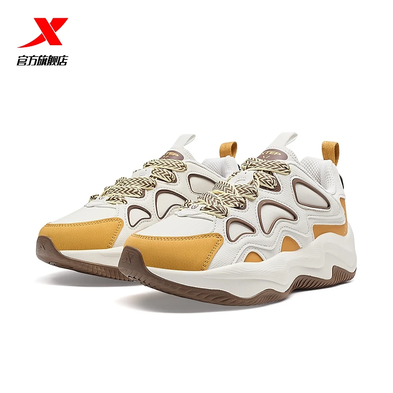 【闪电5.0】特步丨春季新款时尚百搭潮流低帮厚底男女情侣款休闲鞋