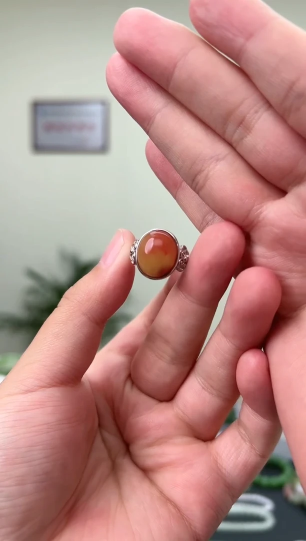 【闪购商品】南红玛瑙02-戒指银S925镶嵌-