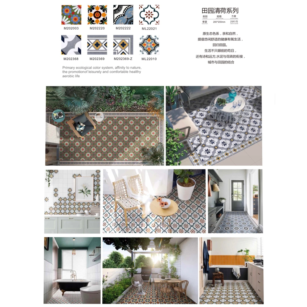 陶瓷建材花砖小花片200x200全瓷20x20