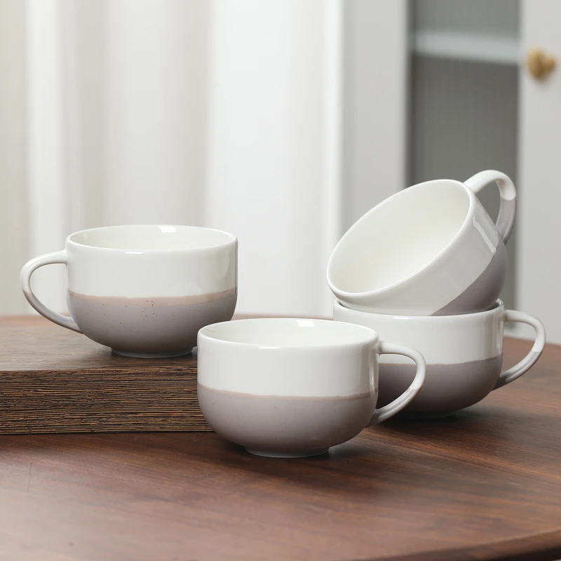 MULTIPOTENT马克杯咖啡杯家用拼色水杯五星级酒店定制网红杯4个装