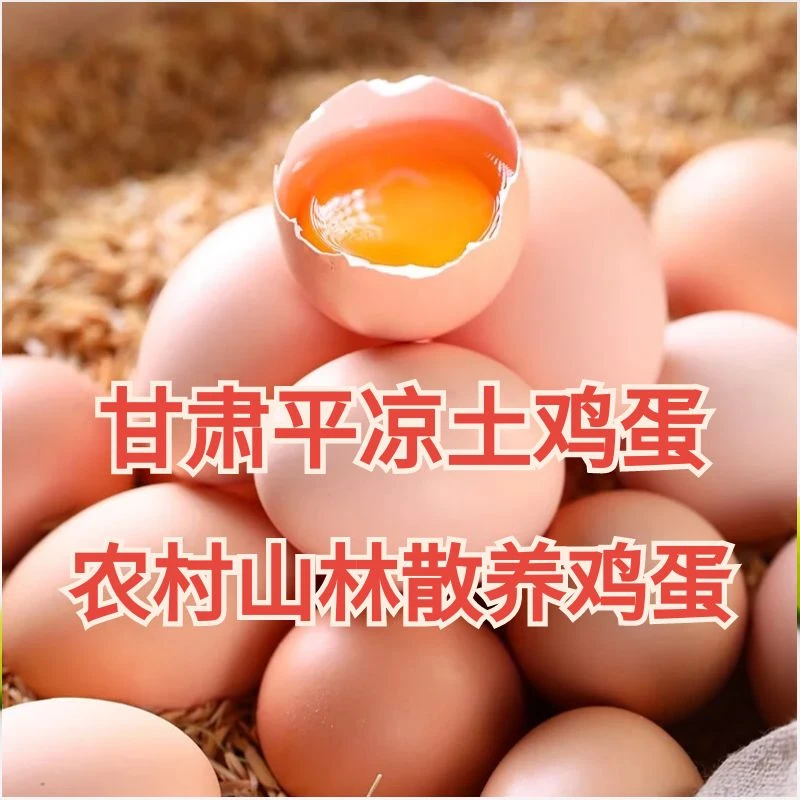 正宗土鸡蛋野外散养土鸡蛋甘肃农村谷物柴鸡蛋笨新鲜天然放养鸡蛋