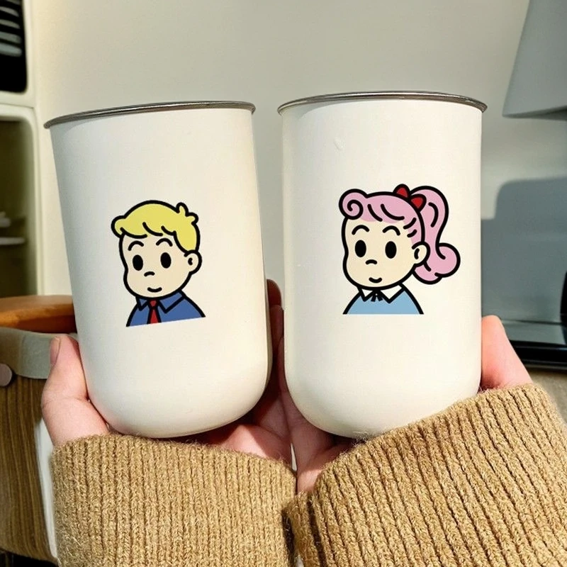 304卡通不锈钢高级感可爱卫生间情侣刷牙洗漱漱口牙杯牙刷杯