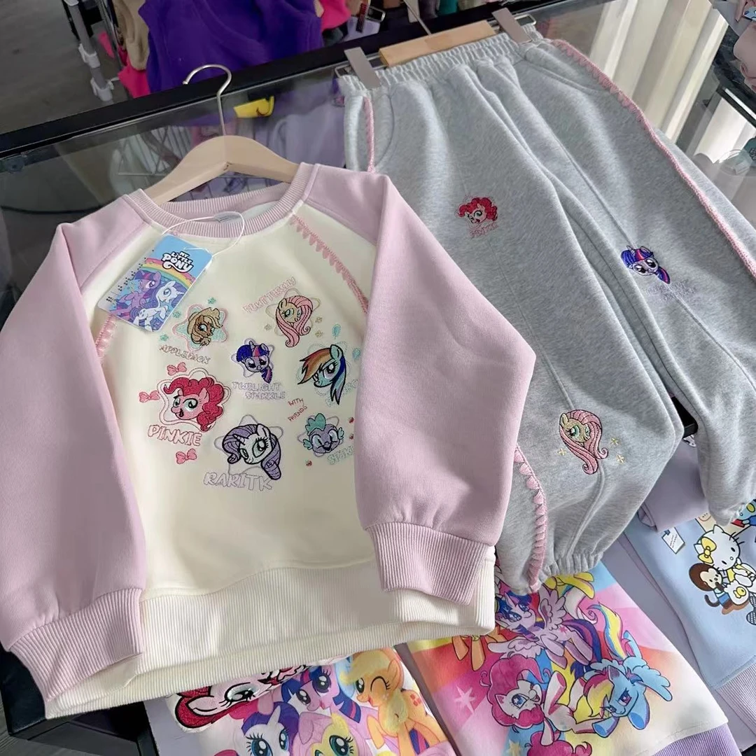 【星座刺绣套装】儿童女童时尚休闲圆领韩版宽松卡通刺绣套装