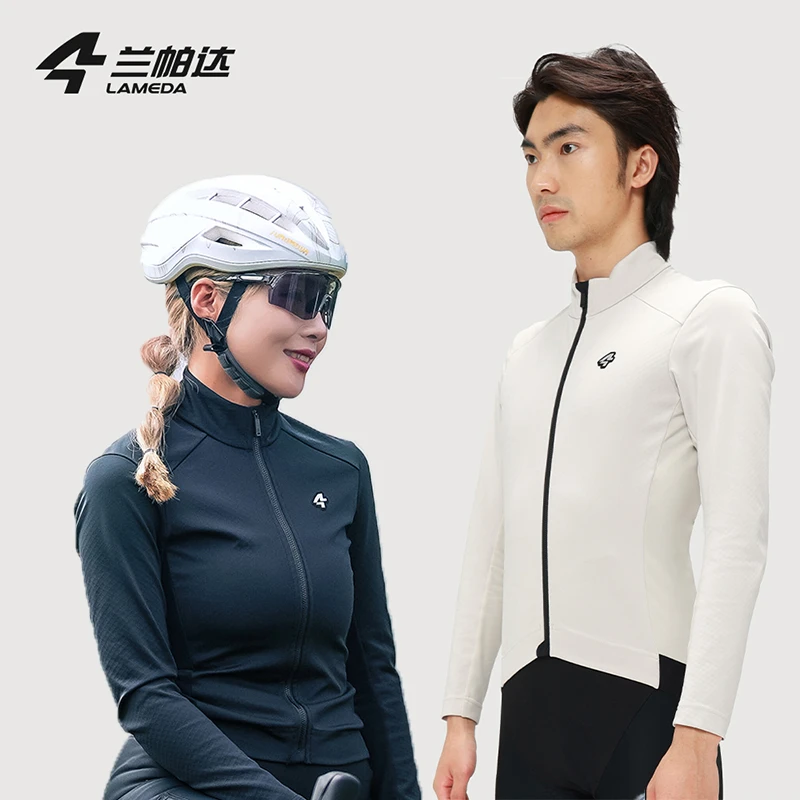 兰帕达秋冬骑行服男女款防风抓绒运动公路车长袖保暖上衣外套锦御