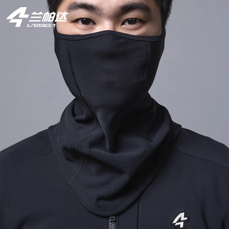 LAMBDA/兰帕达骑行面罩男女抓绒保暖自行车防风防寒加厚骑行装备