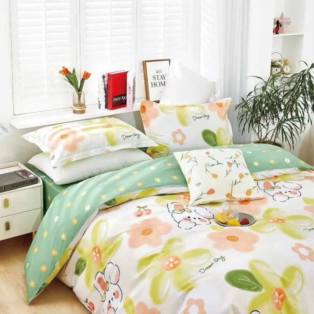 【樱桃小兔】纯棉加厚卡通大布料5×2.4米 无加工（正负五厘米）送拉链