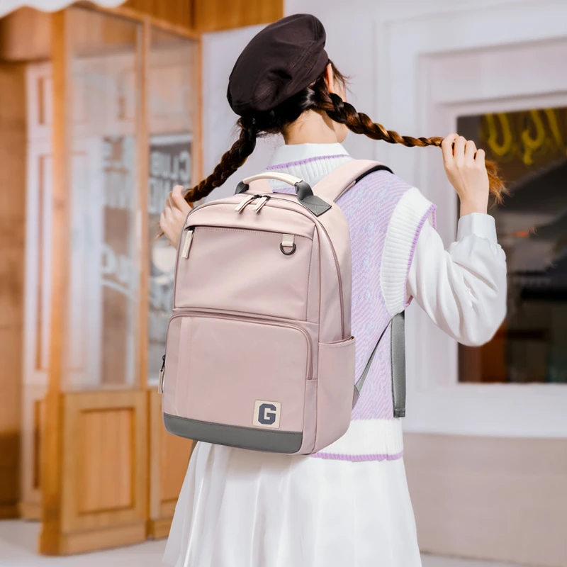 GOLF/高尔夫15.6寸电脑包背包大学生时尚休闲书包户外耐磨双肩包