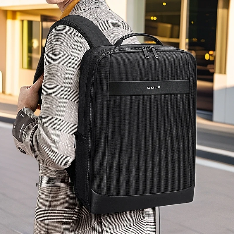 GOLF/高尔夫男士双肩包商务出差大容量旅行电脑包多功能双肩背包