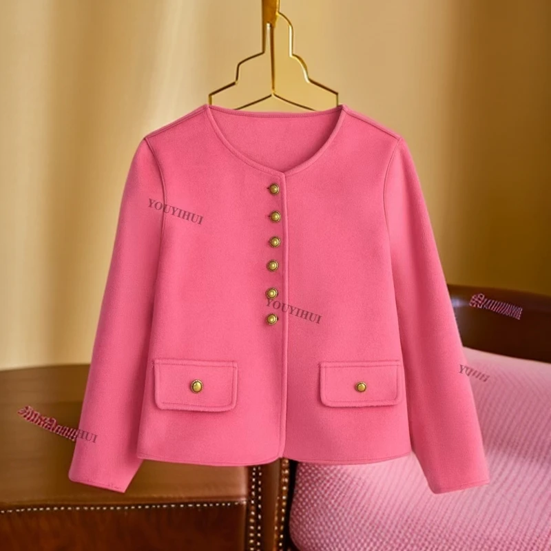 女装外套双面小香风撞色时髦高级洋气气质秋冬时尚百搭香风外套女