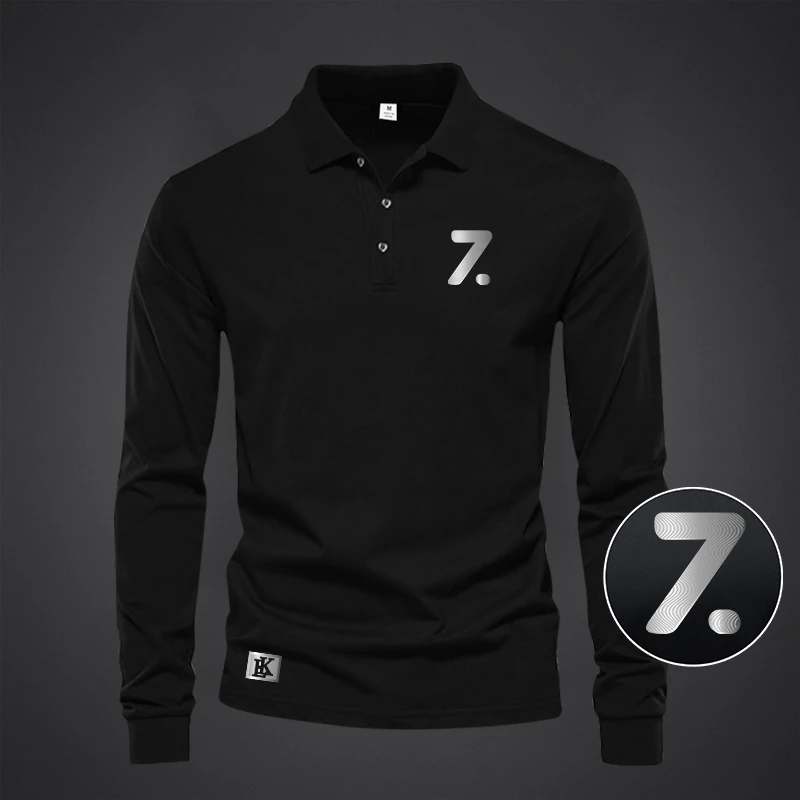 loraicock/罗乐公鸡户外运动Polo长袖t恤男士春秋商务休闲翻领衫