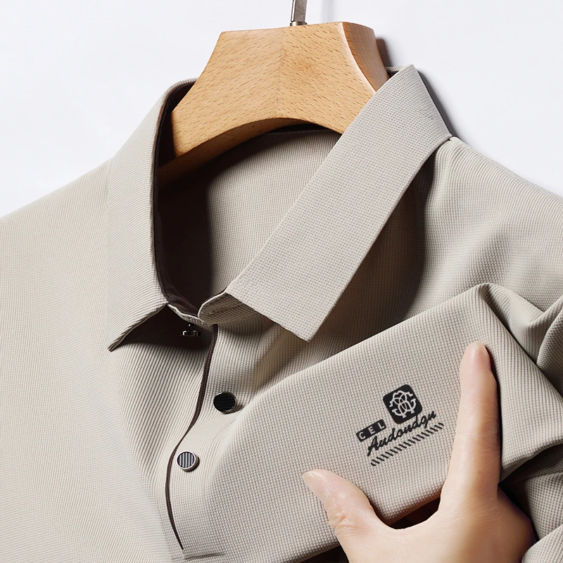 【清凉舒适】夏季新款冰丝男士短袖polo衫宽松薄款时尚休闲上衣男