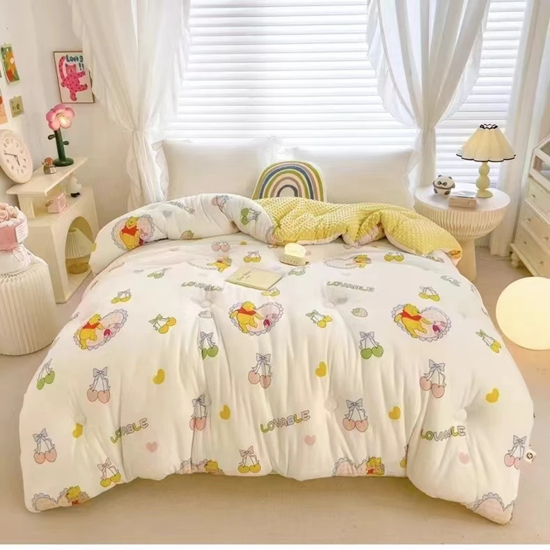 【维尼小熊】200*230保暖舒适亲肤柔软加厚冬被透气豆豆被子