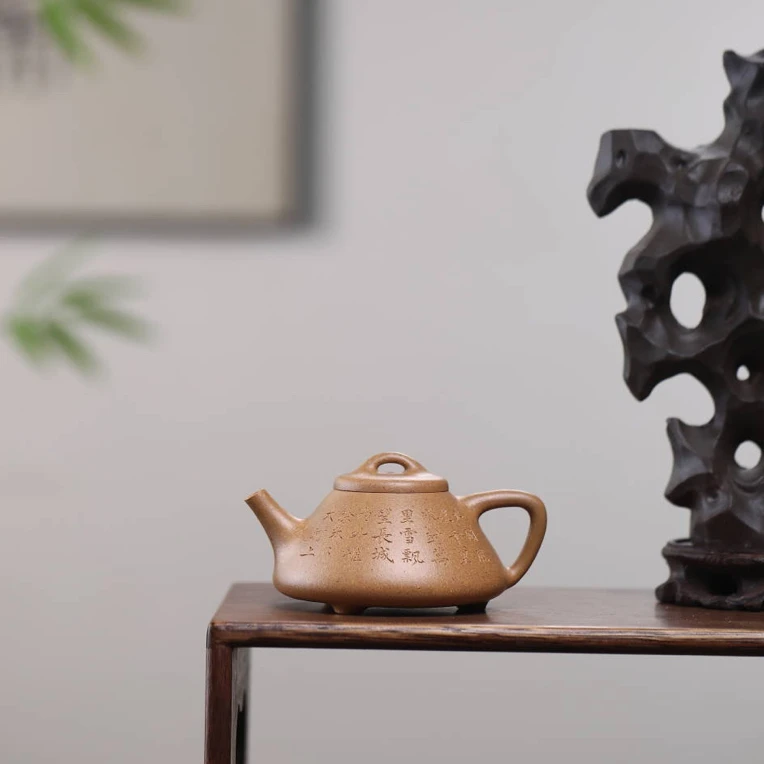 手工制作段泥冶石瓢壶