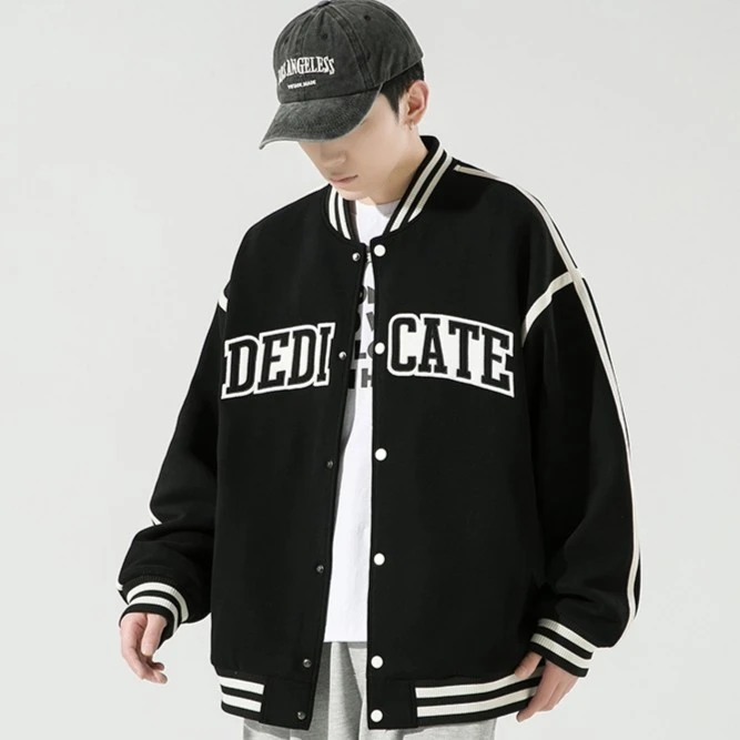 刺绣棒球服夹克外套男士春秋季青少年学生情侣款休闲百搭上衣服