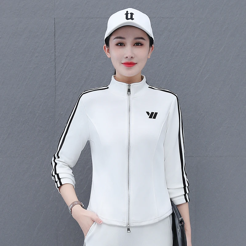 2024秋季新款显瘦长袖时尚闲外套户外运动健身跳舞跳操女士上衣