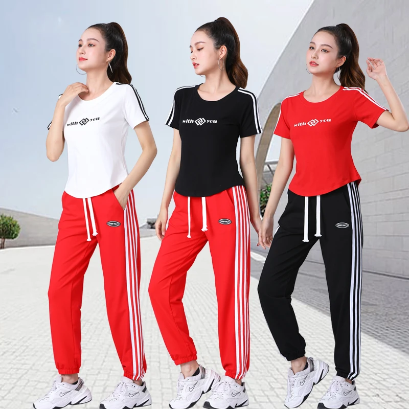 2024新款广场舞服装女款圆领长袖舞蹈服健身休闲显瘦衣运动女装