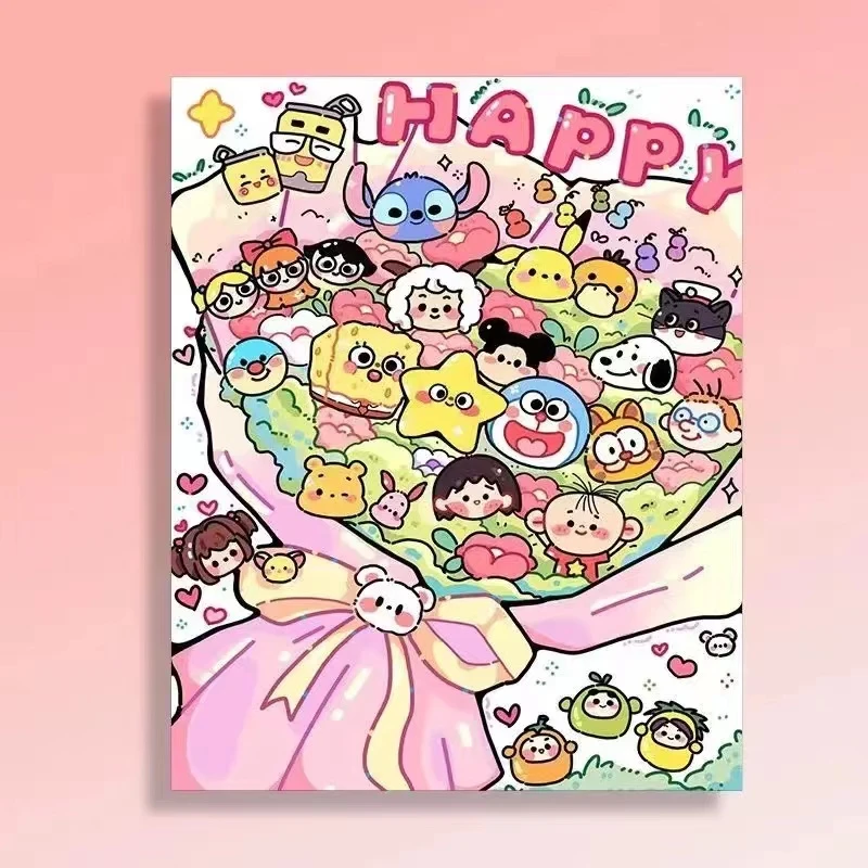 （生日卡通花束）拼图1000片益智儿童减压成人风景动漫儿童节礼盒装