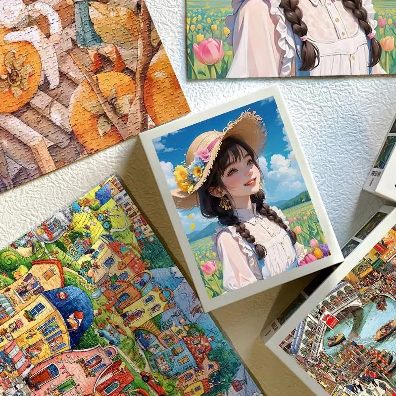 （拼图H全款式）拼图300-1000片儿童动漫益智成人解压风景手工学生