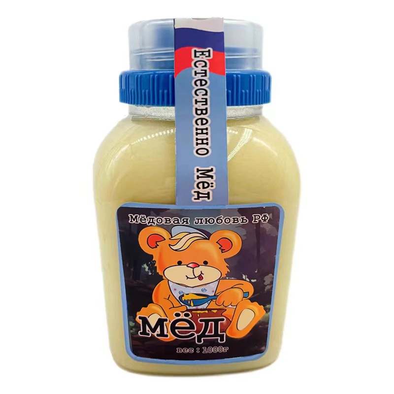 大瓶1000克椴树蜜结晶蜂蜜俄罗斯蜂蜜公司委托商雪蜜美食品批发