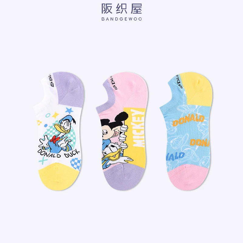 【3双装】阪织屋薄荷纤维迪士尼米奇低筒袜