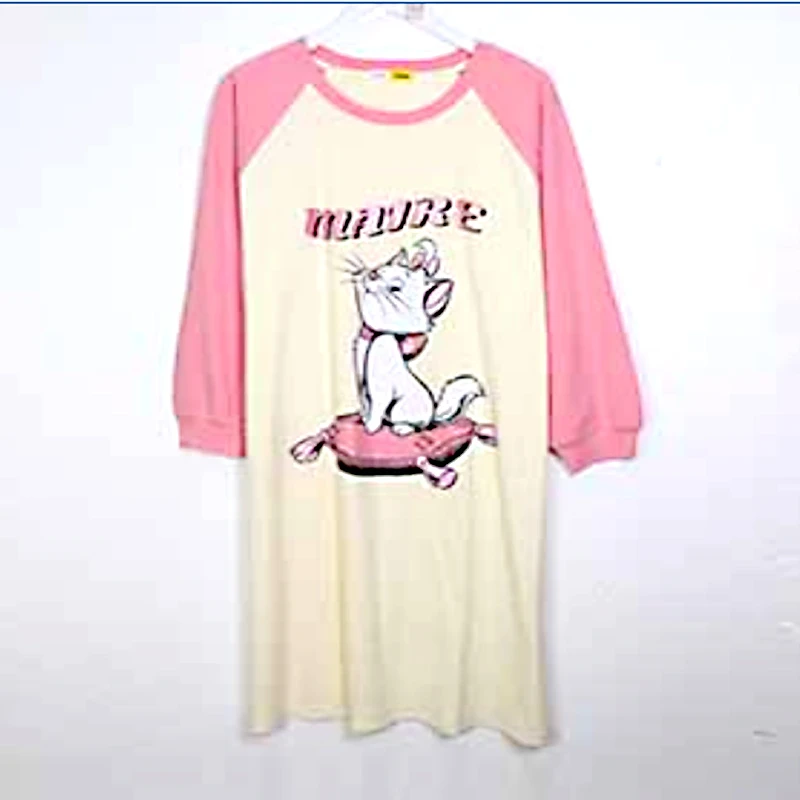 阪织屋玛丽猫系列棉质长袖套头家居裙