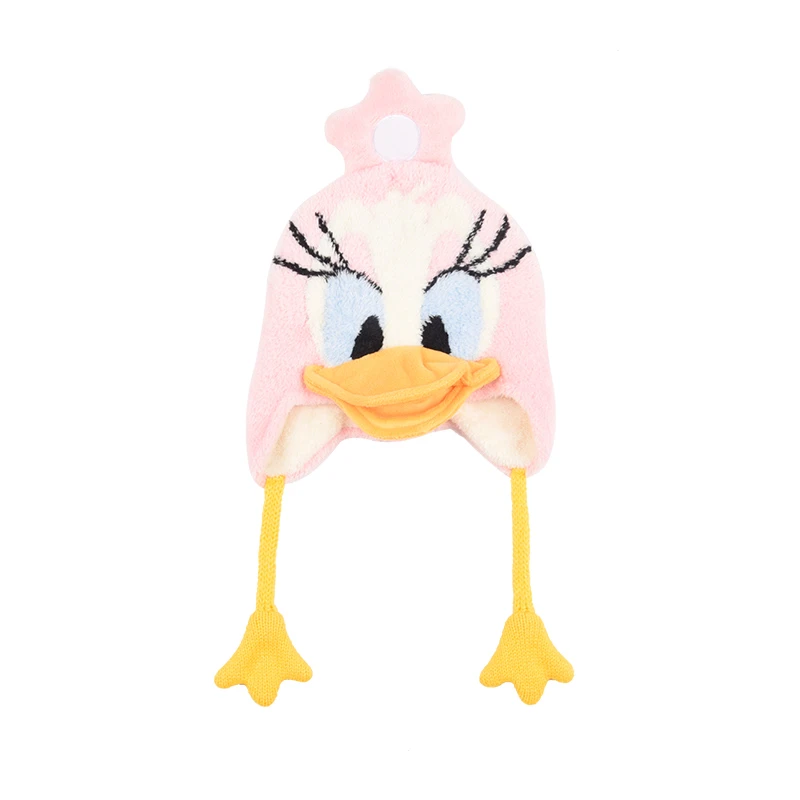 阪织屋蜜绒花纱简约熊护耳帽帽子女