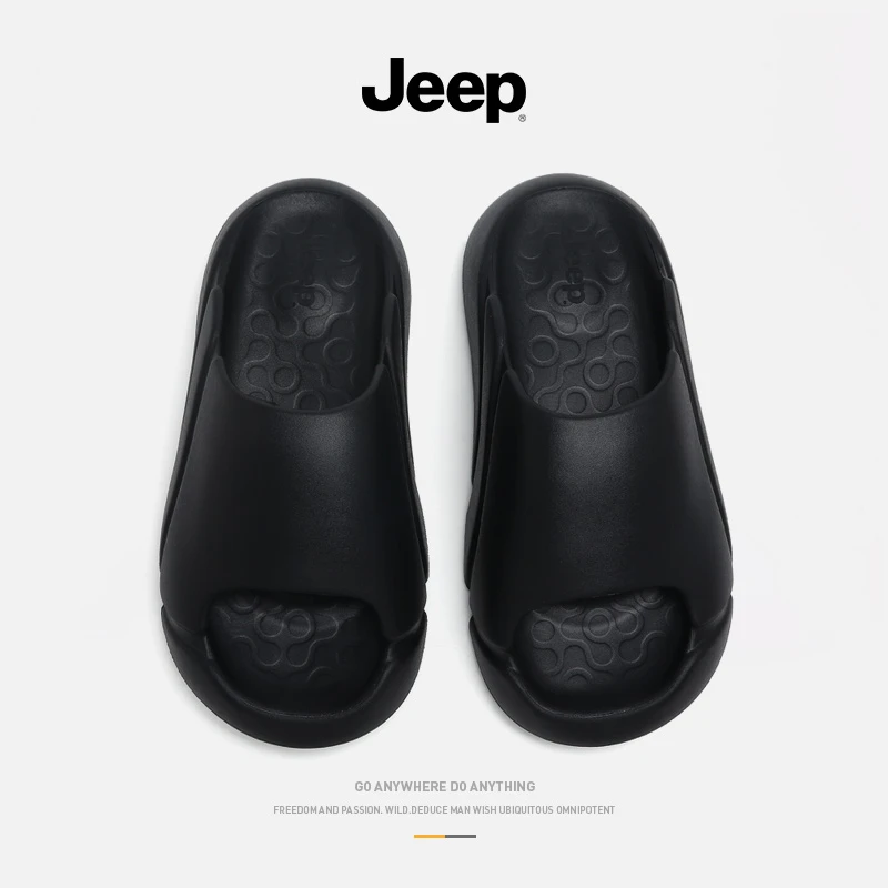 JEEP/吉普拖鞋男士夏季外穿厚底休闲防滑青年日常凉拖鞋软底中年