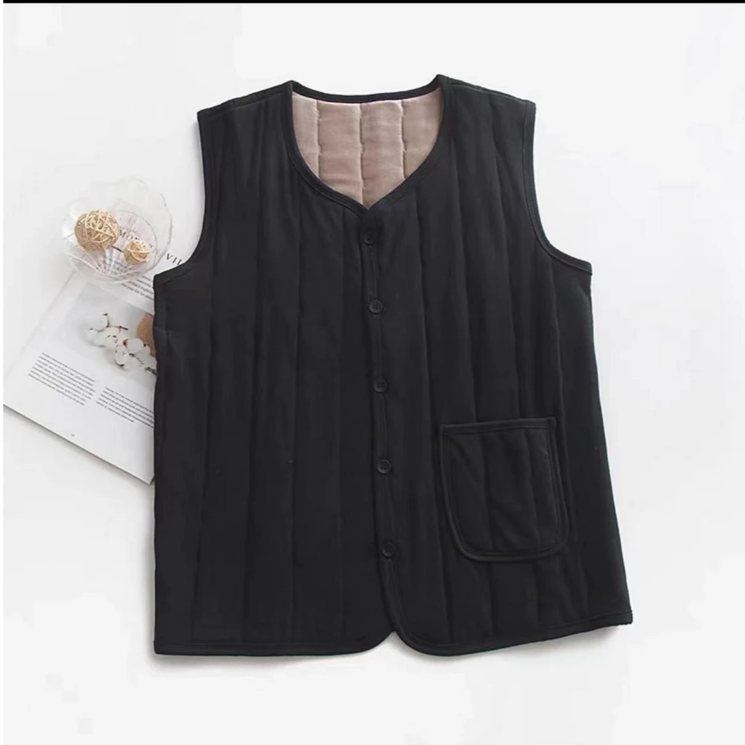 6884-女士（黑色）填充防寒保暖马夹