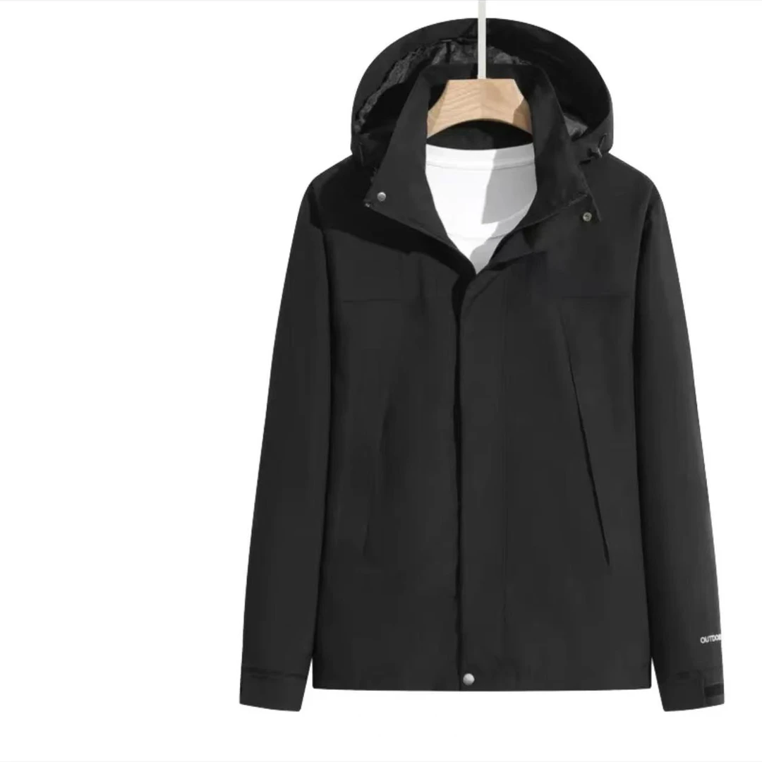 7275-女士光板单冲锋衣（黑色）外壳单冲